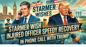 Read more about the article Starmer Wishes Injured Officer Speedy Recovery in Call with Trump