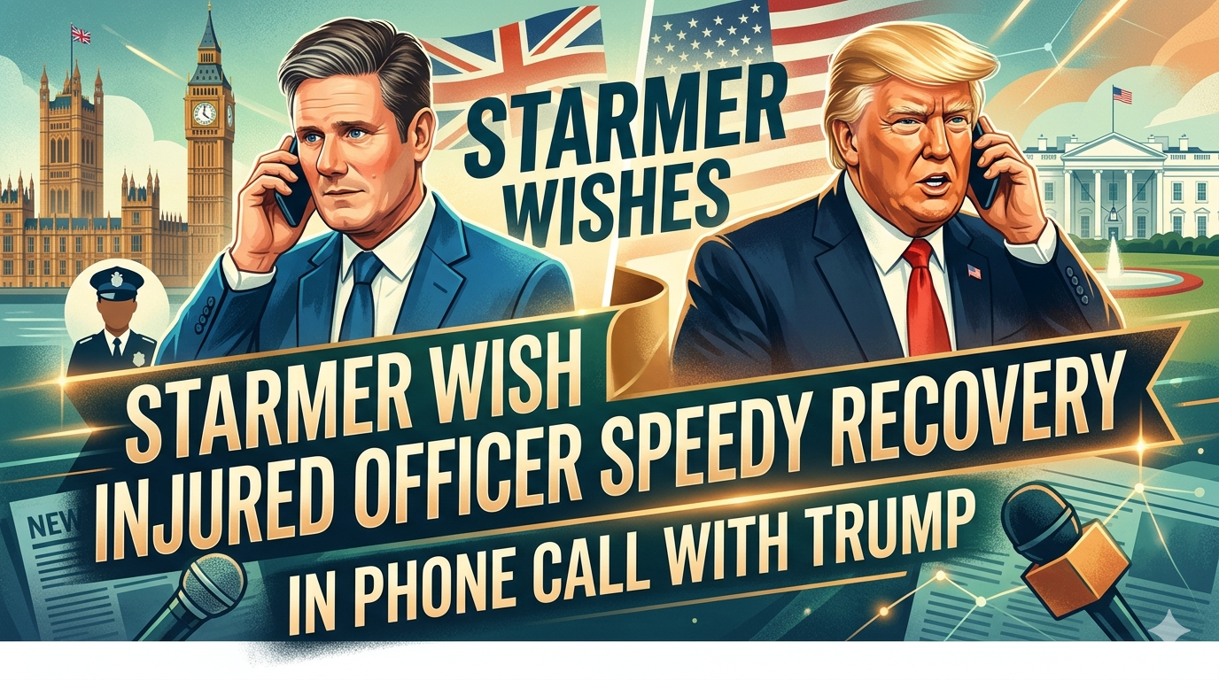 Read more about the article Starmer Wishes Injured Officer Speedy Recovery in Call with Trump
