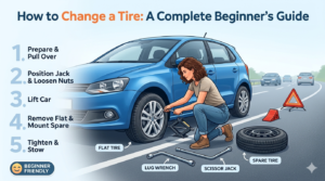Read more about the article How to Change a Tire: A Complete Beginner’s Guide
